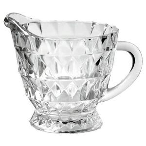Jeannette Windsor Footed Creamer Depression Crystal 3 1/4-in Clear Pressed Glass